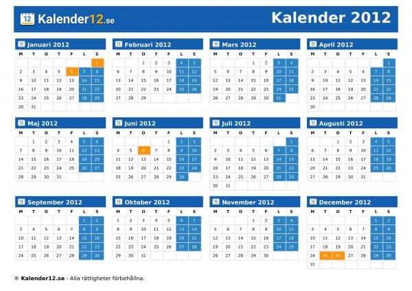 Kalender 2012