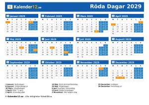 Röda Dagar 2029